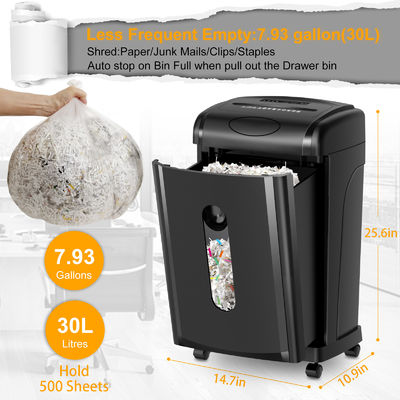 CE/EMC 認定 30L 引き出すビンを持つビジネス用の重用紙シェードラー