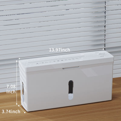 2枚のA4紙粉砕機 デスクトップタイプ 4Lの箱付きのオフィスホームCS201C