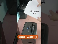 C281P-18 4輪20Lバスケットビンを持つオフィス用紙粉砕機